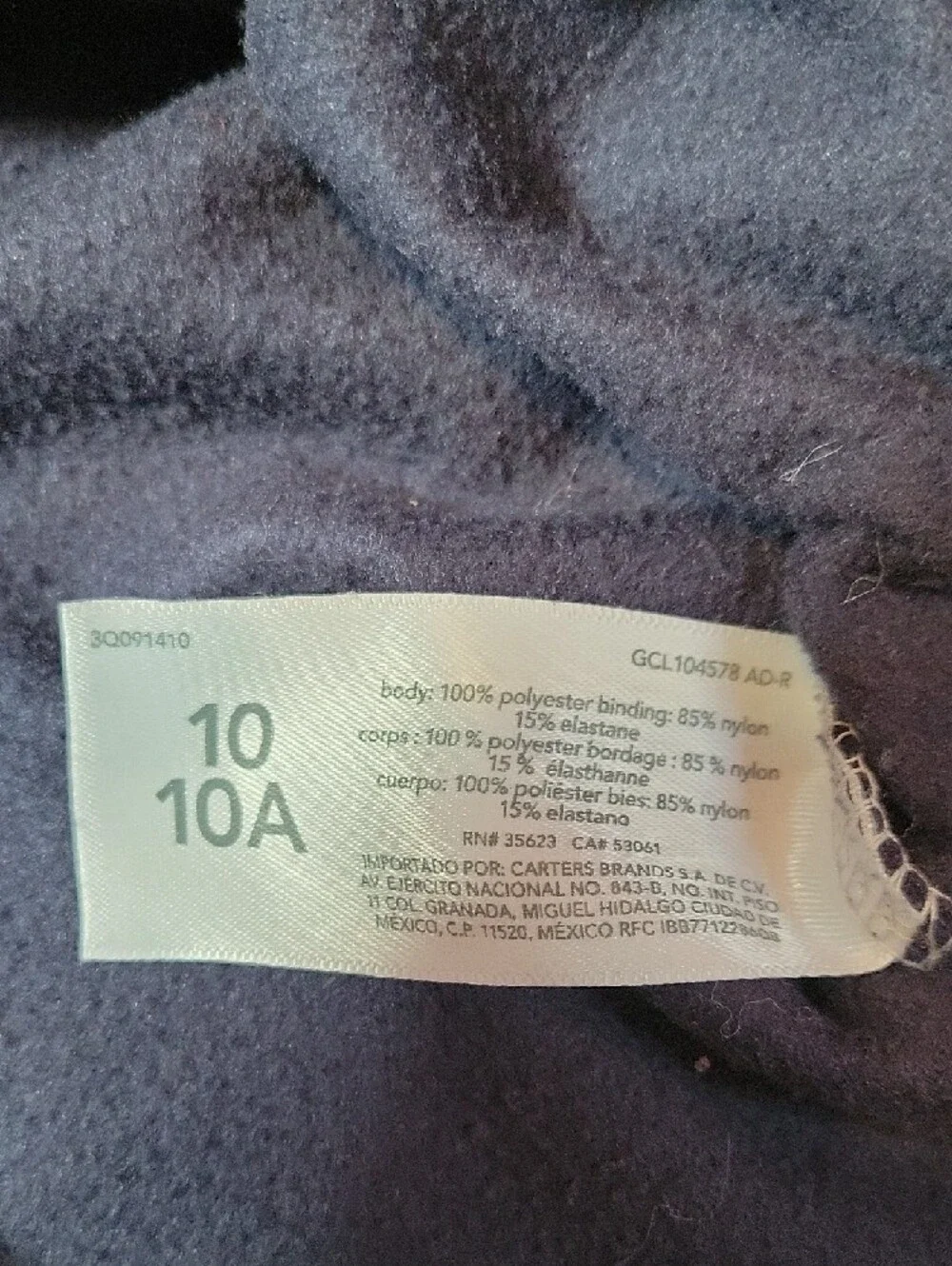 OshKosh B'gosh Two-Tone Gray and Navy Half-Zip Pullover Sweater Size 10